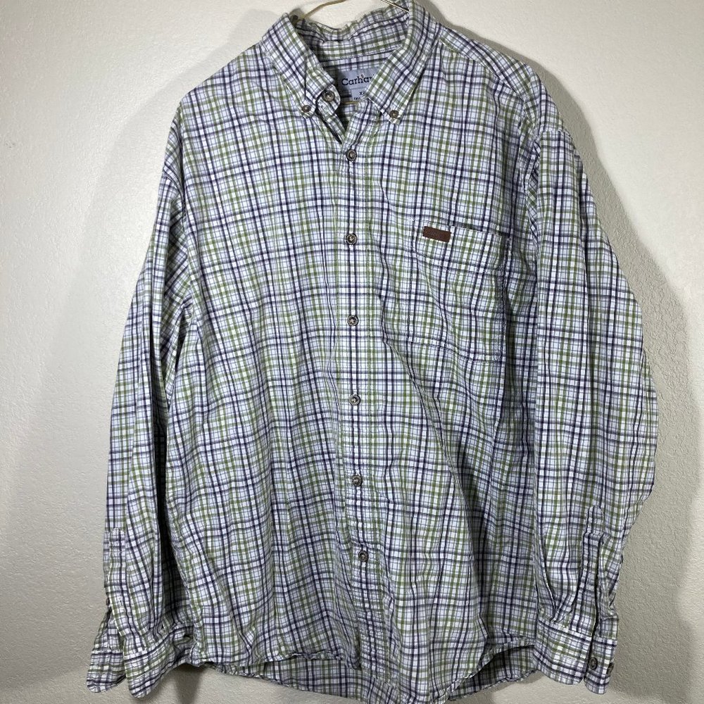 Carhatt Men's Long Sleeve Plaid Shirt size XL